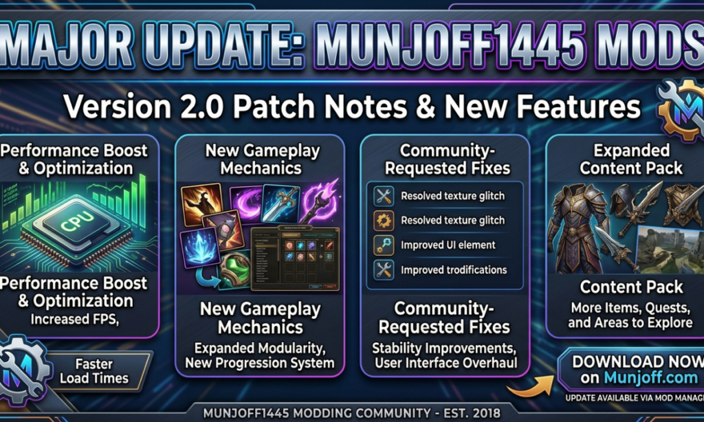 Update Munjoff1445 Mods